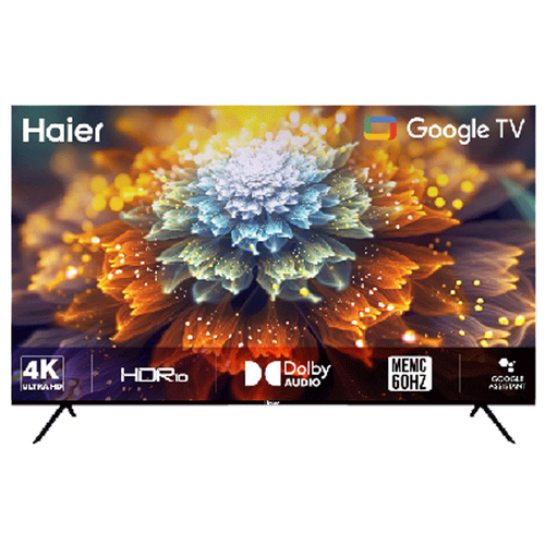 Haier 108 cm (43 inches) 4K Ultra HD Smart LED Google TV L43FG (Black)