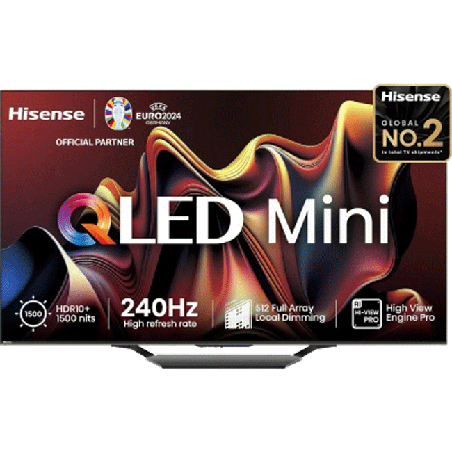 Hisense U7N 65 inch Ultra HD 4K Smart Mini LED TV (65U7N)