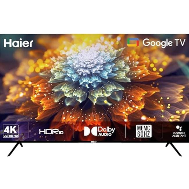 Haier 140 cm (55 inches) 4K Ultra HD Smart LED Google TV L55FG (Black)